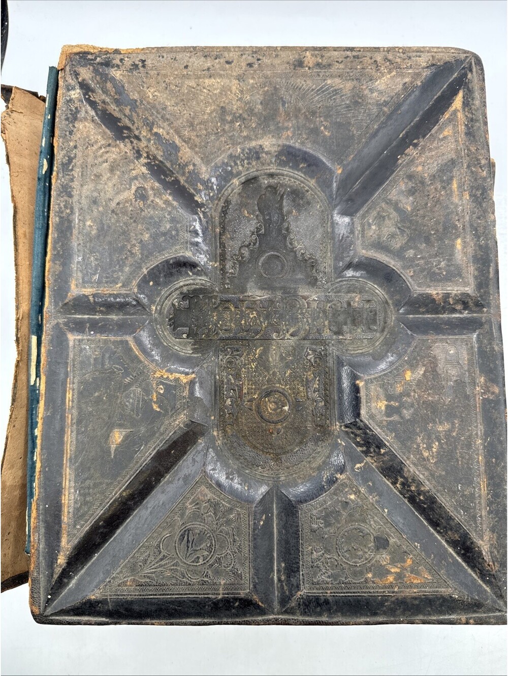 1880 Antique Illustrated Explanatory Family Bible John Potter Philadelphia Maps